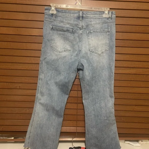 Mica Light Blue Cropped Jeans. High Rise Cropped flare - Picture 8 of 9